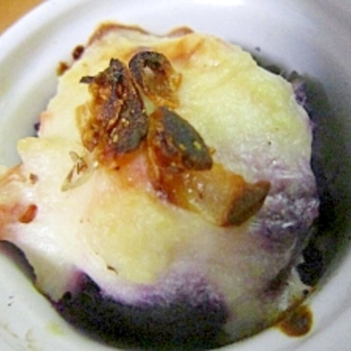 紫芋フライドオニオン海老ソース味